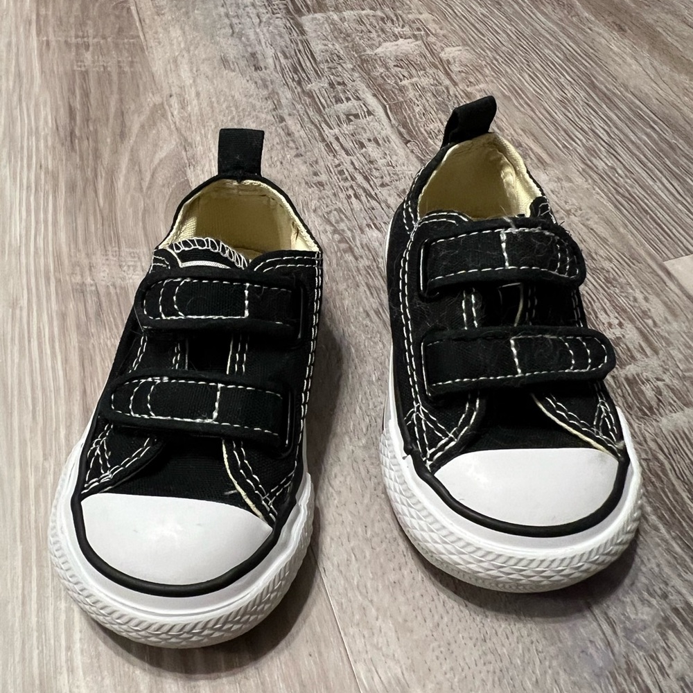 Converse Toddler Black Canvas Sneakers